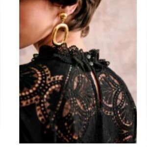 Sezane Black Bianca Blouse